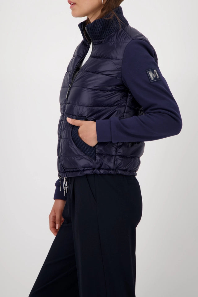 Quilted Jacket With Logo Patch