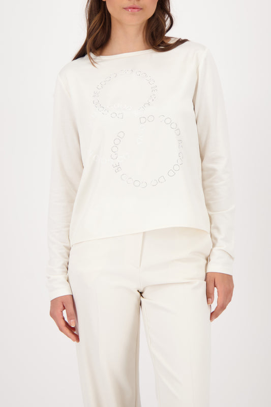 White Satin-look Shirt-blouse