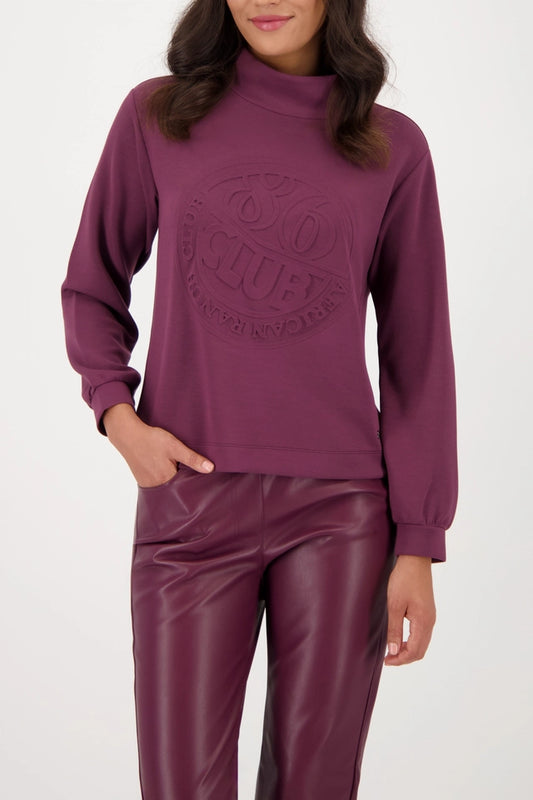 Sweatshirt Bordeaux With 3D-print