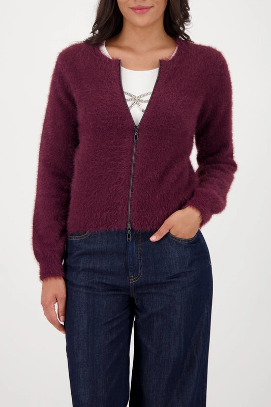Soft  Bordeaux Cardigan