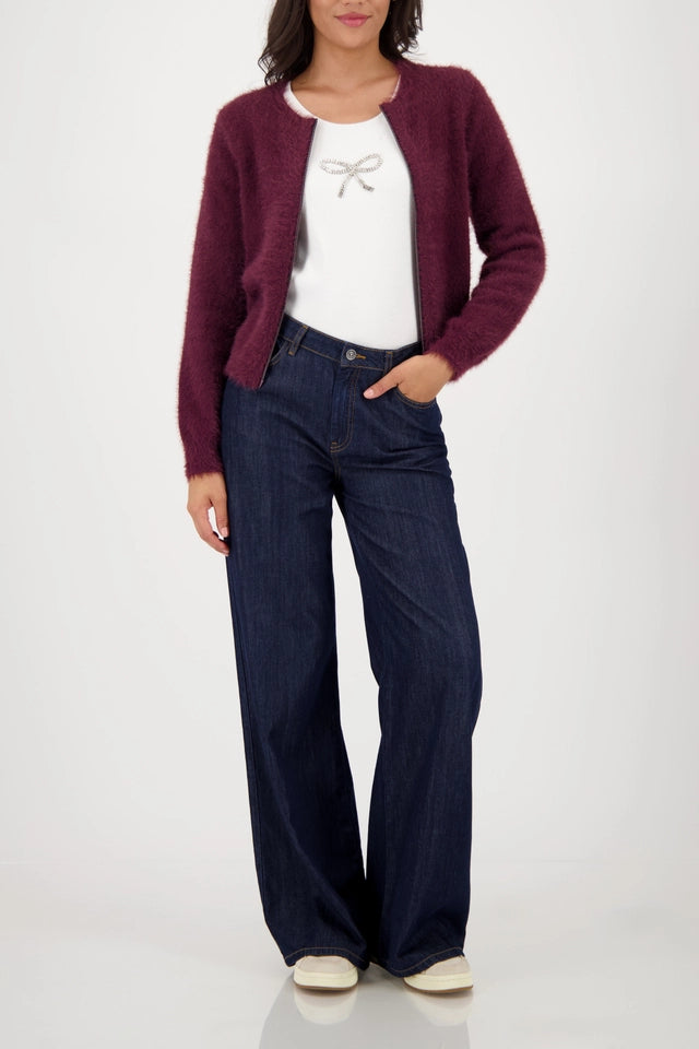 Soft  Bordeaux Cardigan
