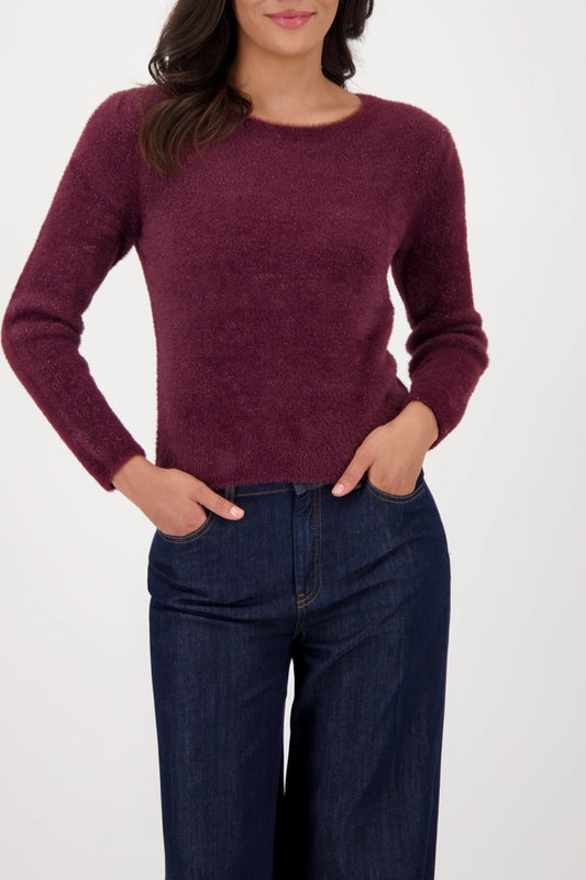 Fleecy Sweater With Lurex