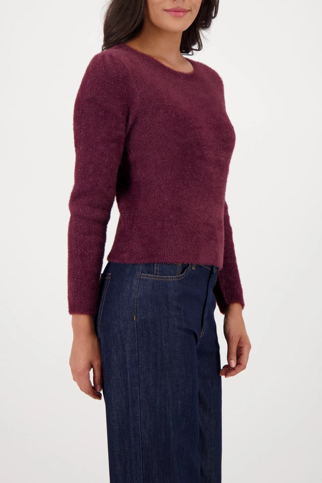 Fleecy Sweater With Lurex