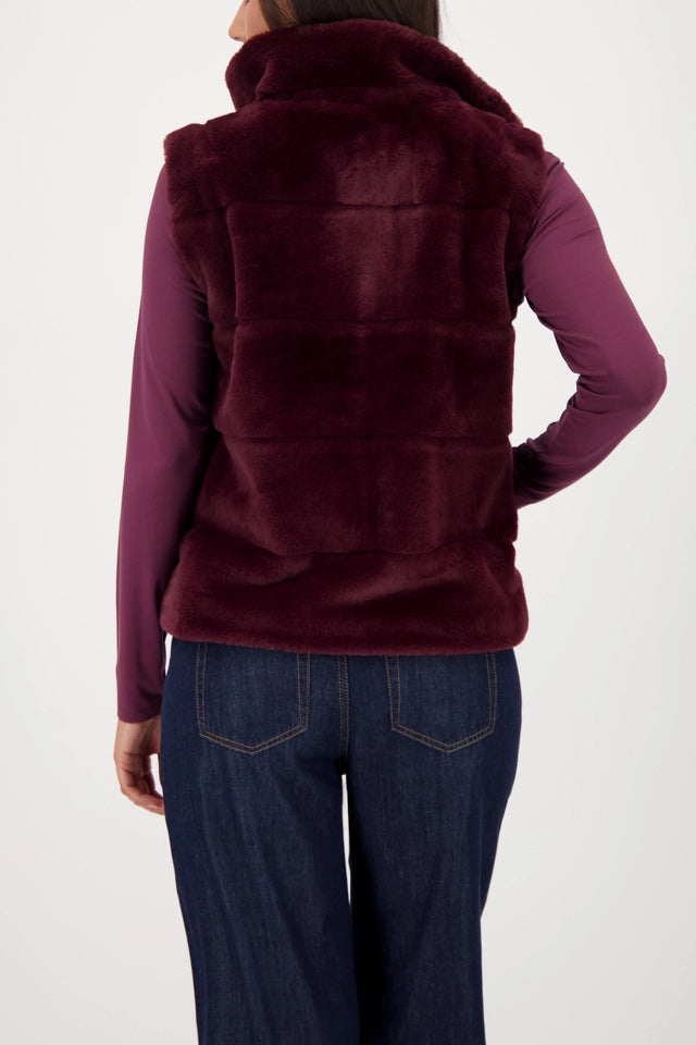 Fur Waistcoat With Stand-up Collar