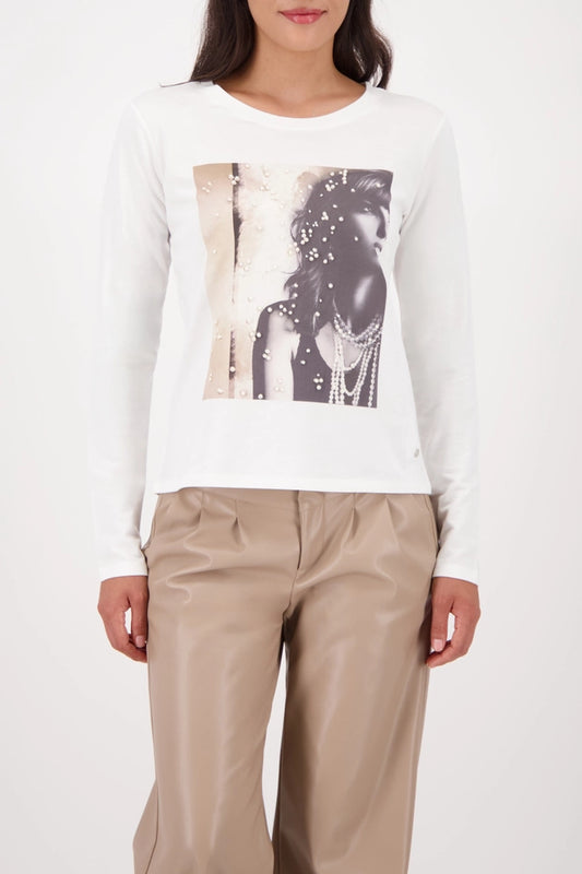 Long-sleeve Shirt With Pearl Details