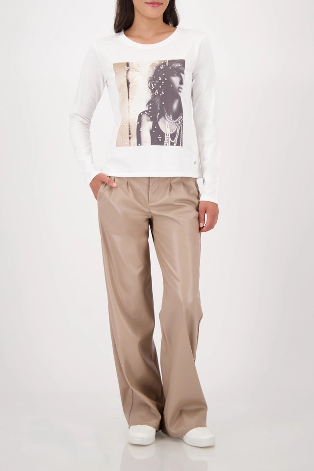 Long-sleeve Shirt With Pearl Details