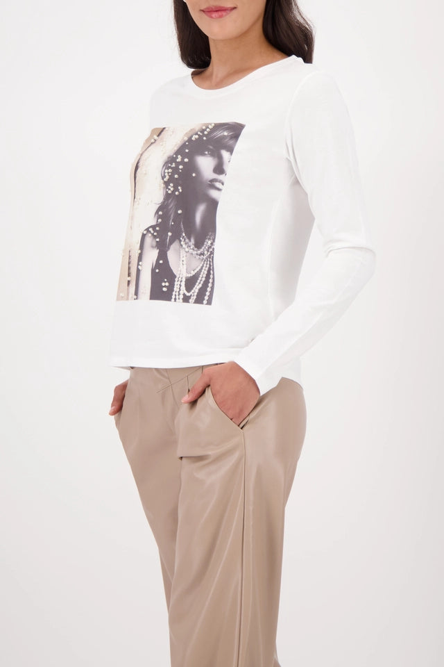 Long-sleeve Shirt With Pearl Details