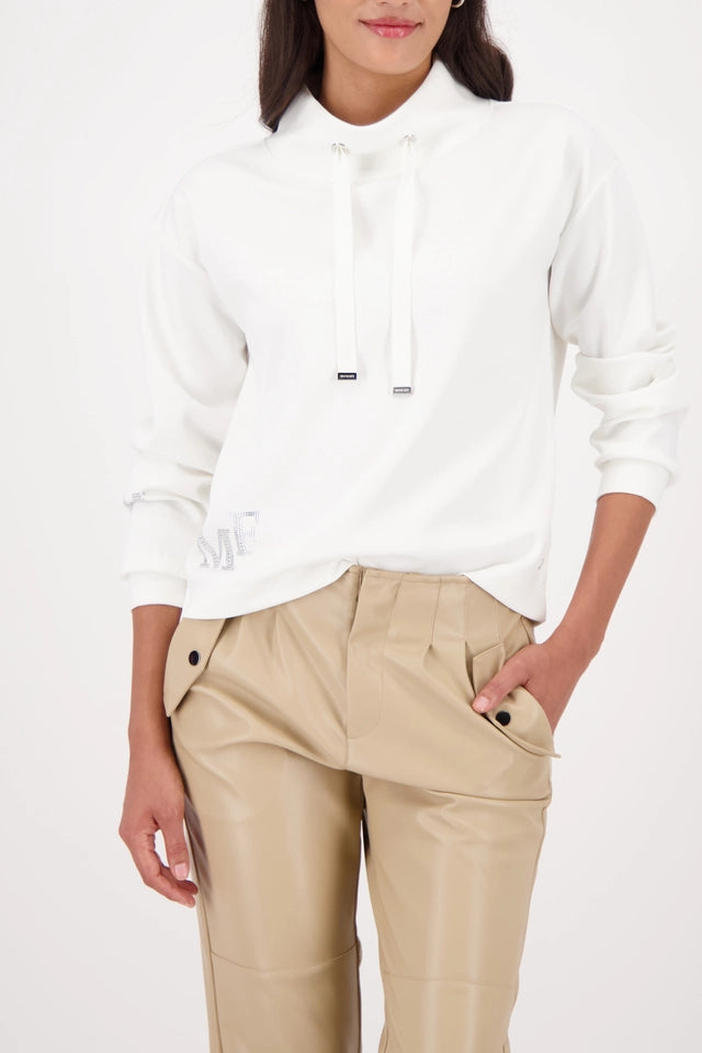 Sweatshirt Off-White With Decorative Detail