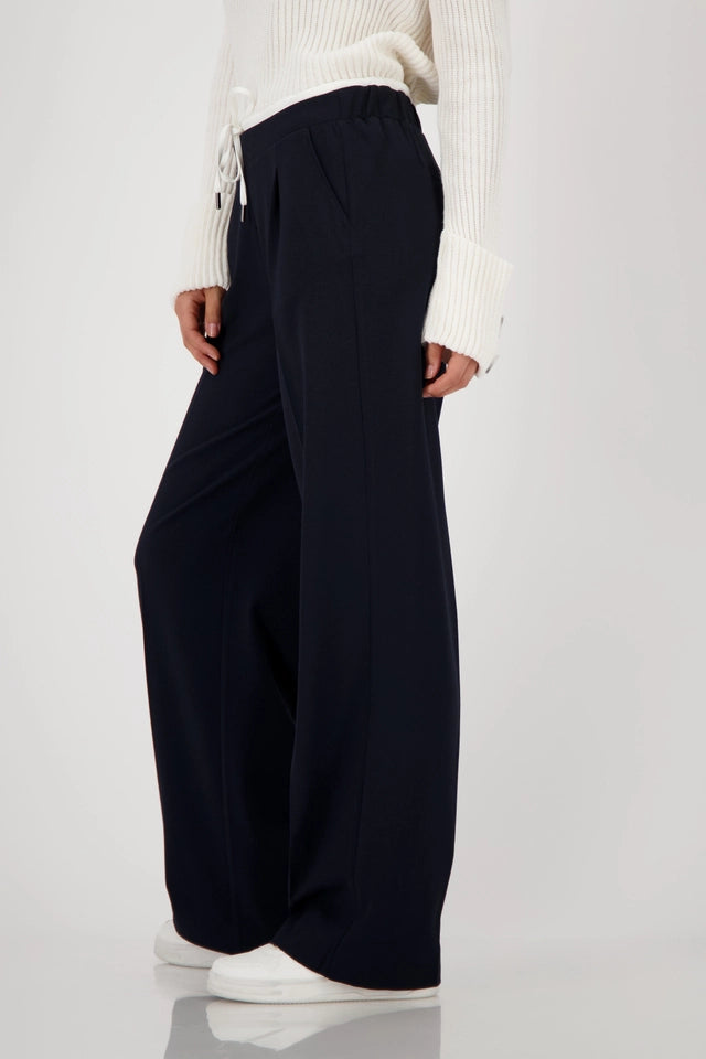 Straight-leg Navy Trousers