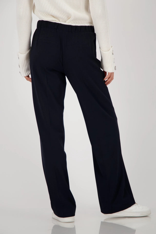 Straight-leg Navy Trousers