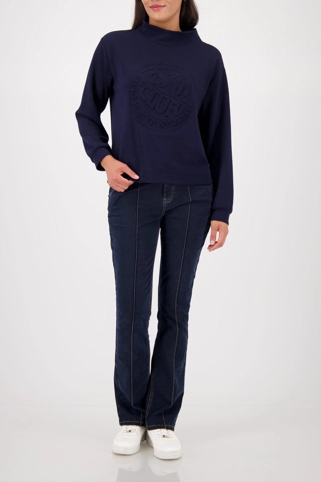 Navy Sweatshirt With 3D-print