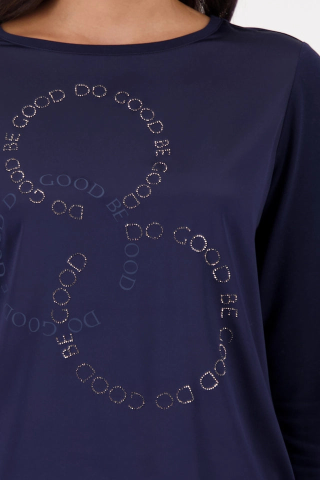 Satin-look Night Sky Shirt-blouse