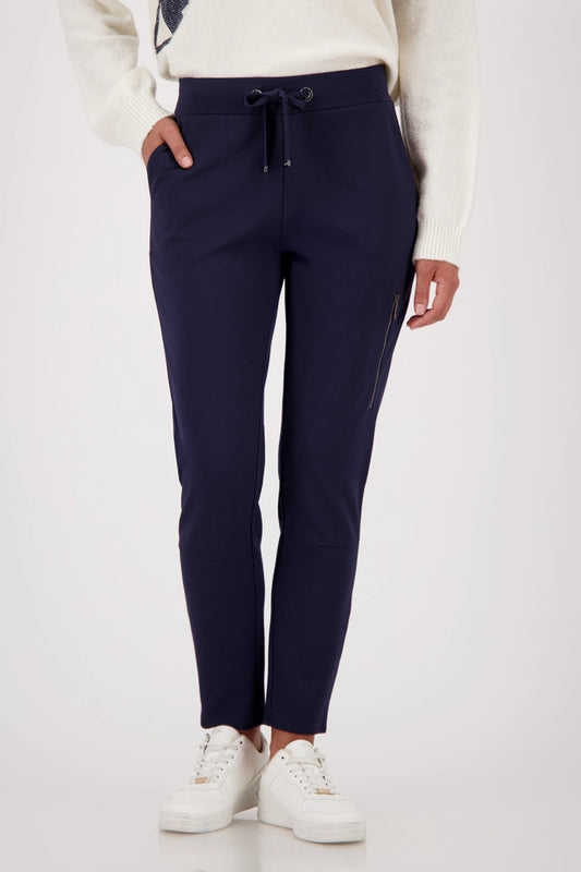 Navy Trs With Zip