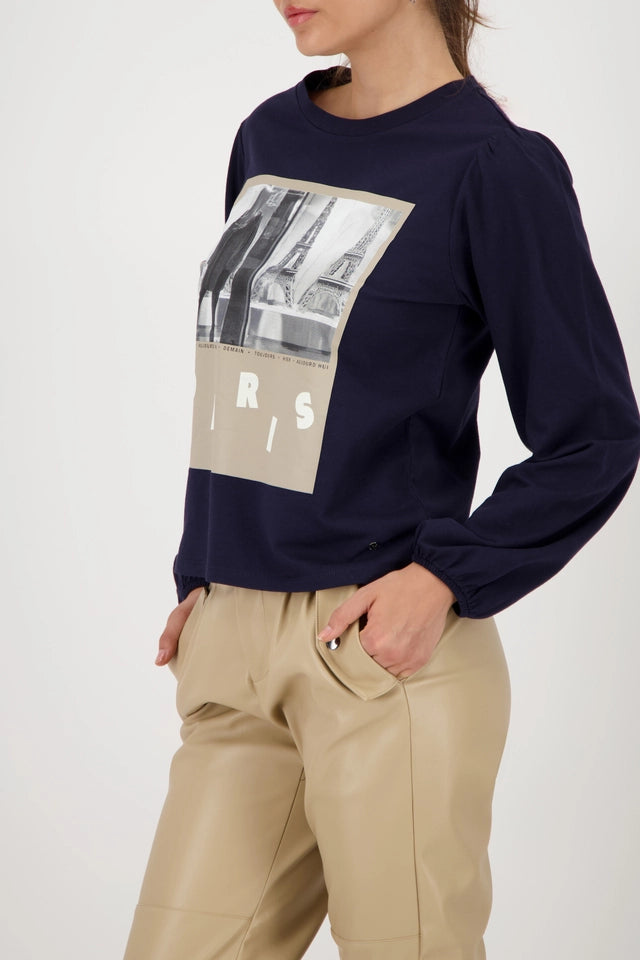 Long-sleeved Shirt With Polaroid Print