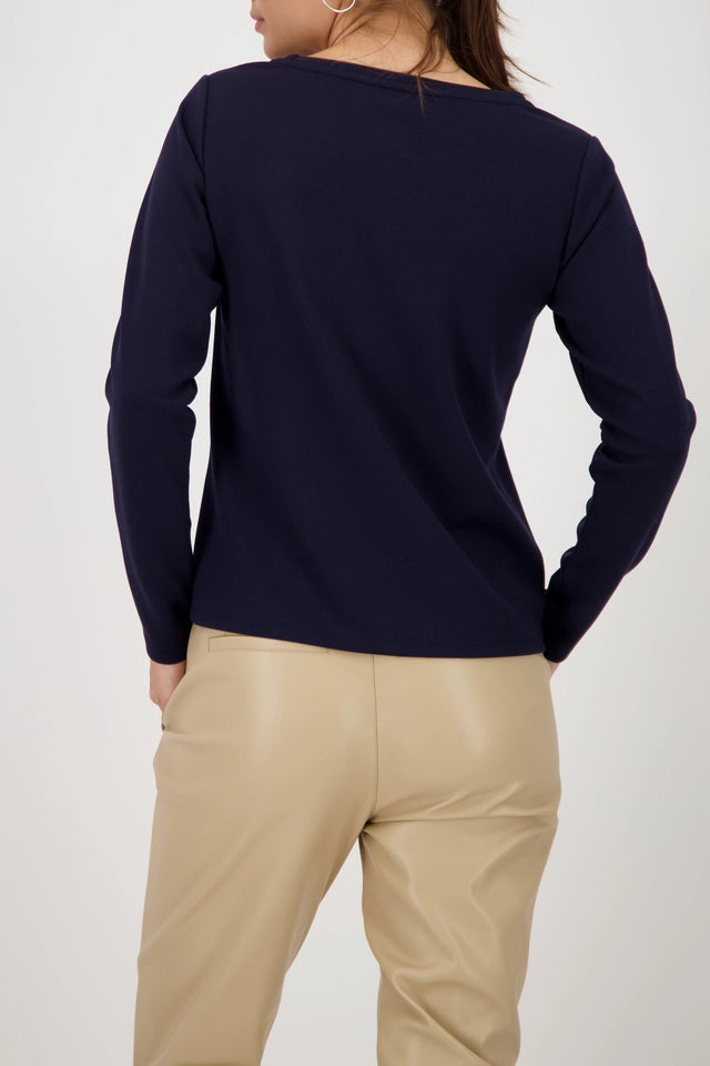 Sweatshirt with Rhinestone Lettering