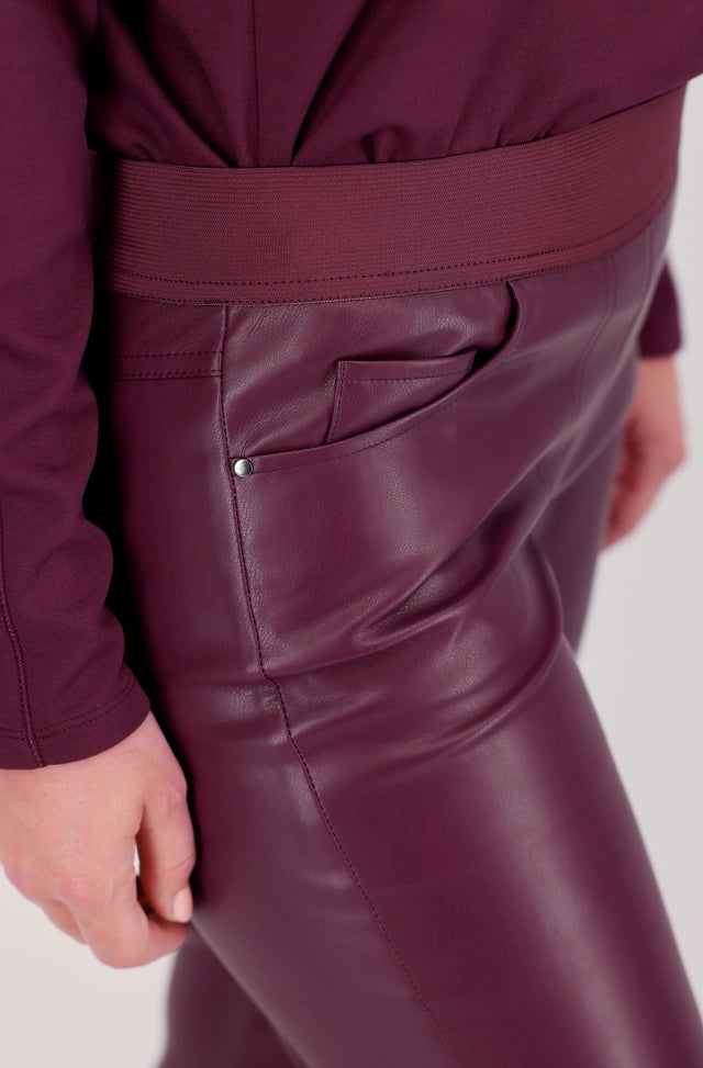Straight-leg Leather Trousers