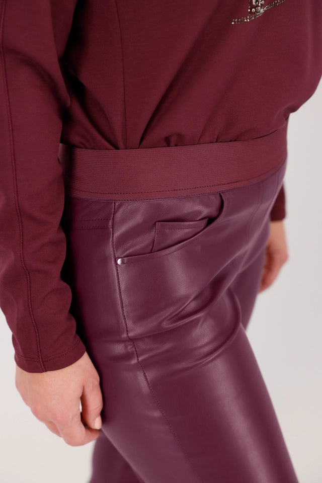 Straight-leg Leather Trousers Full Lenght