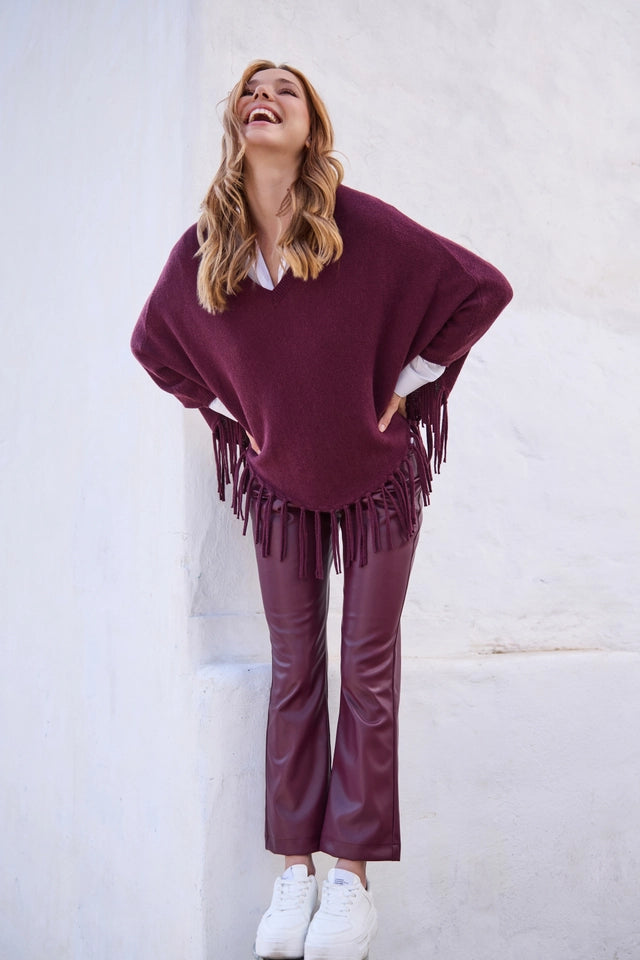 Straight-leg Leather Trousers Full Lenght