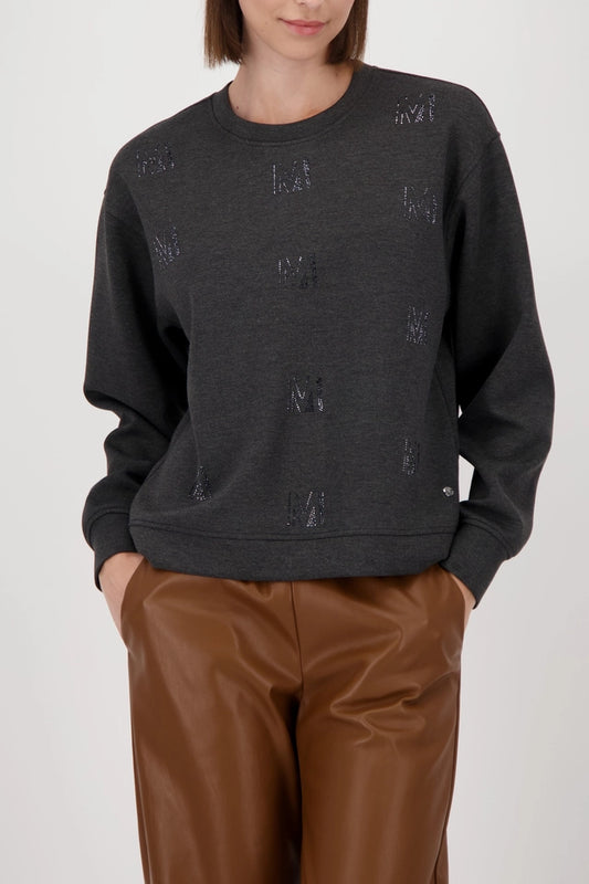 Sweatshirt With Melange Look