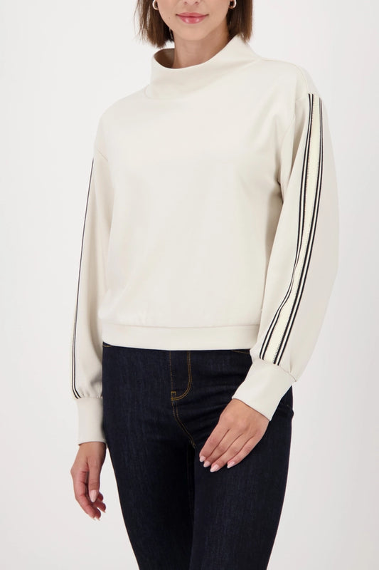 Almond Sweatshirt with Black stripes