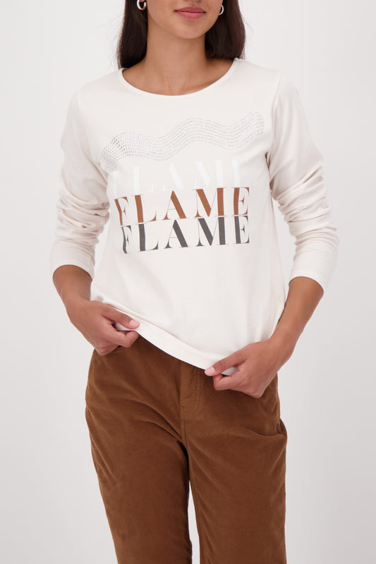 Long-sleeve shirt with lettering