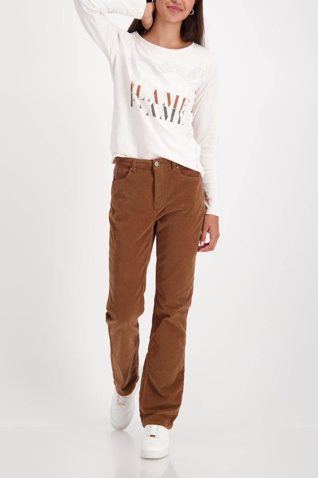 Long-sleeve shirt with lettering