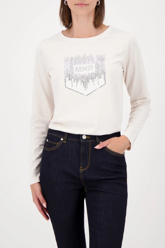 Long-sleeve Shirt With Rhinestones