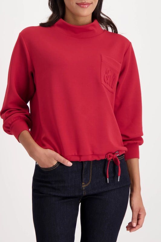 Red Sweatshirt with 3D-print