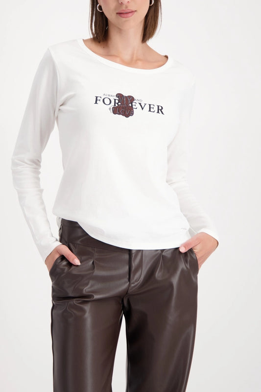 Long sleeved shirt with teddy print