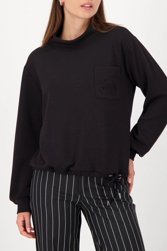 Black Sweatshirt with 3D-print
