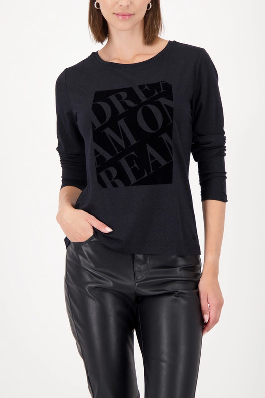Black Long-sleeve shirt with Lurex