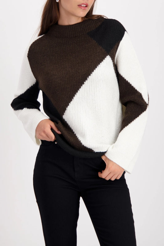 Brownie Knitted jumper with diamond pattern