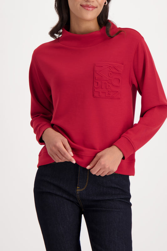 Red Sweatshirt with 3D-print