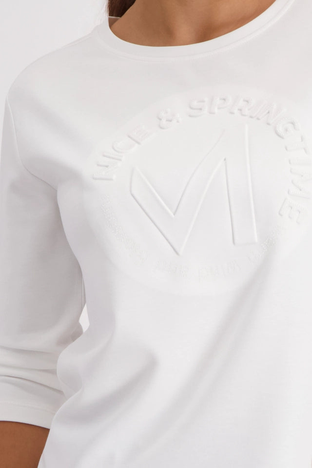 Off White Sweatshirt With Emblem