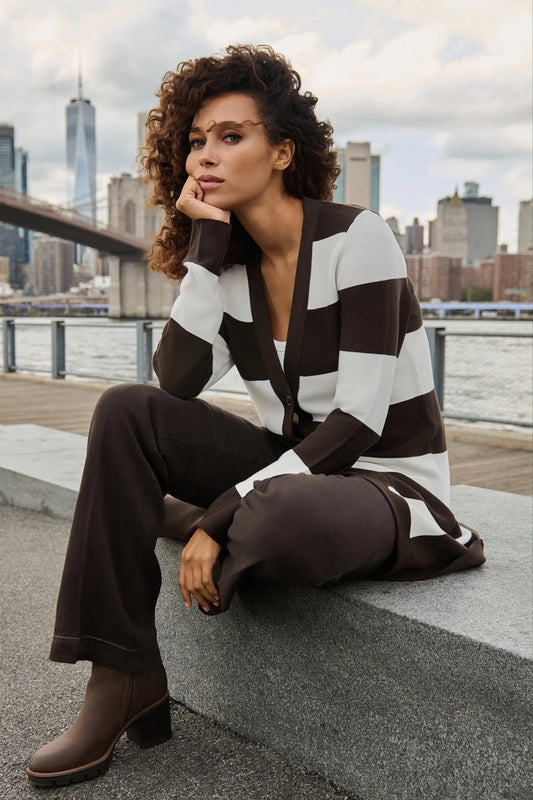 Dark Chocolate Straight Leg Trousers