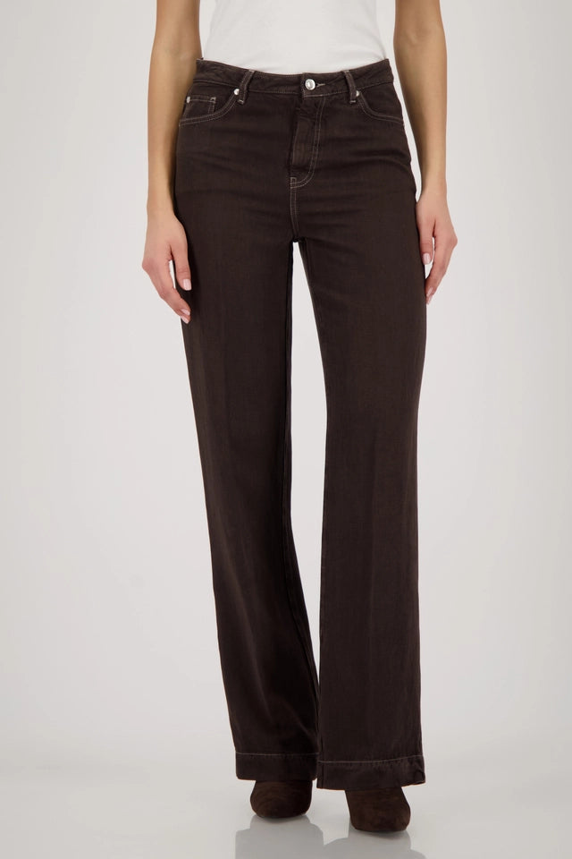 Dark Chocolate Straight Leg Trousers