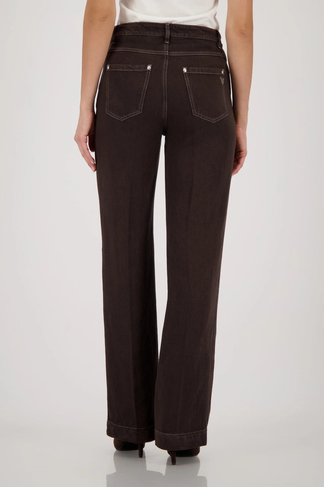 Dark Chocolate Straight Leg Trousers