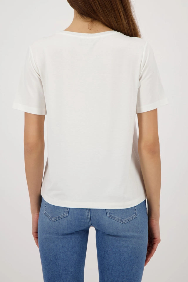 Off White Top With Rhinestones