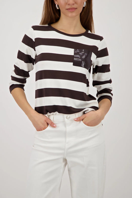 Dark Chocolate Striped Sweatshirt