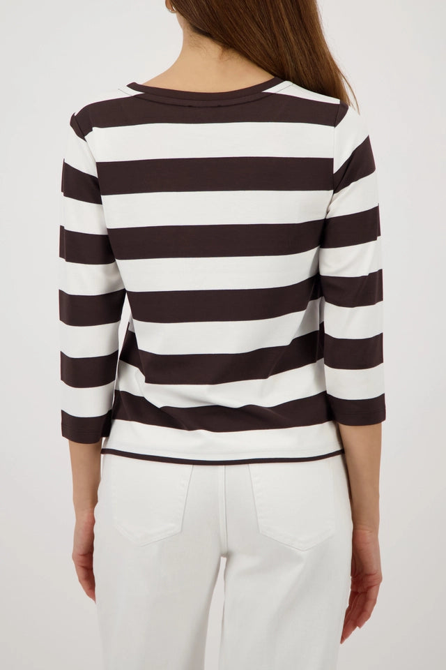 Dark Chocolate Striped Sweatshirt