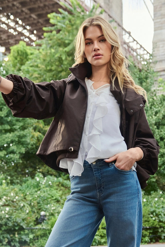 Dark Chocolate Hooded Jacket