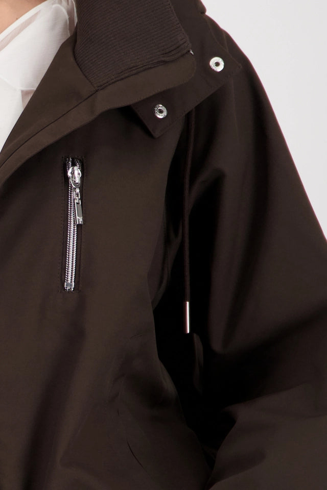 Dark Chocolate Hooded Jacket