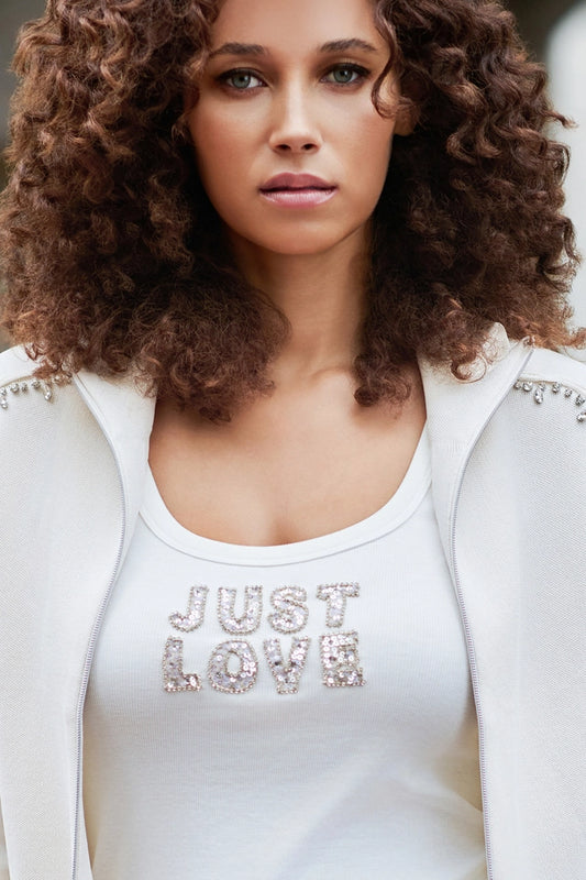 Off White Top With Jewelry