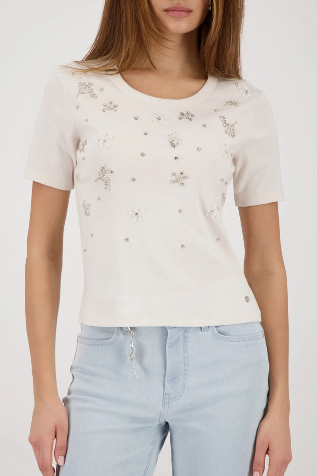 Beige Top With Jewelry Details