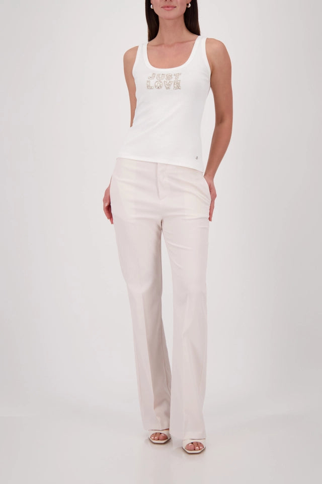 Straight-Leg Satin Trousers