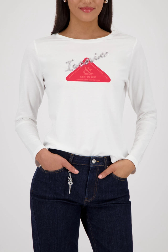 Long Sleeve Top With Emblem