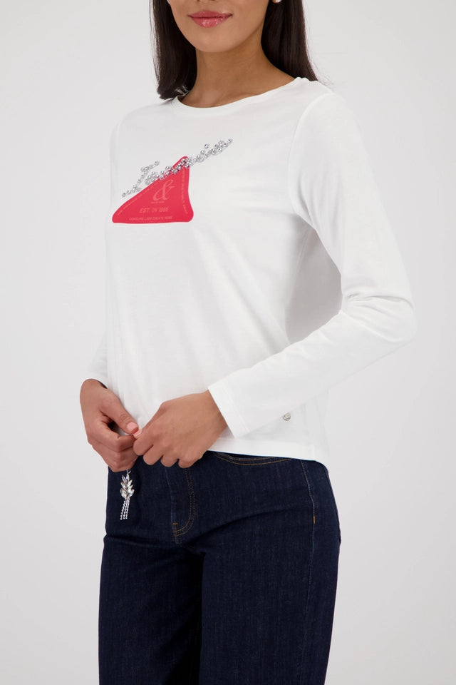 Long Sleeve Top With Emblem