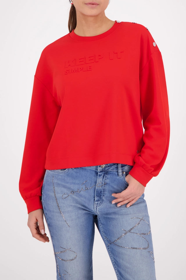 Chilli Pepper Sweatshirt With Embossed Lettering