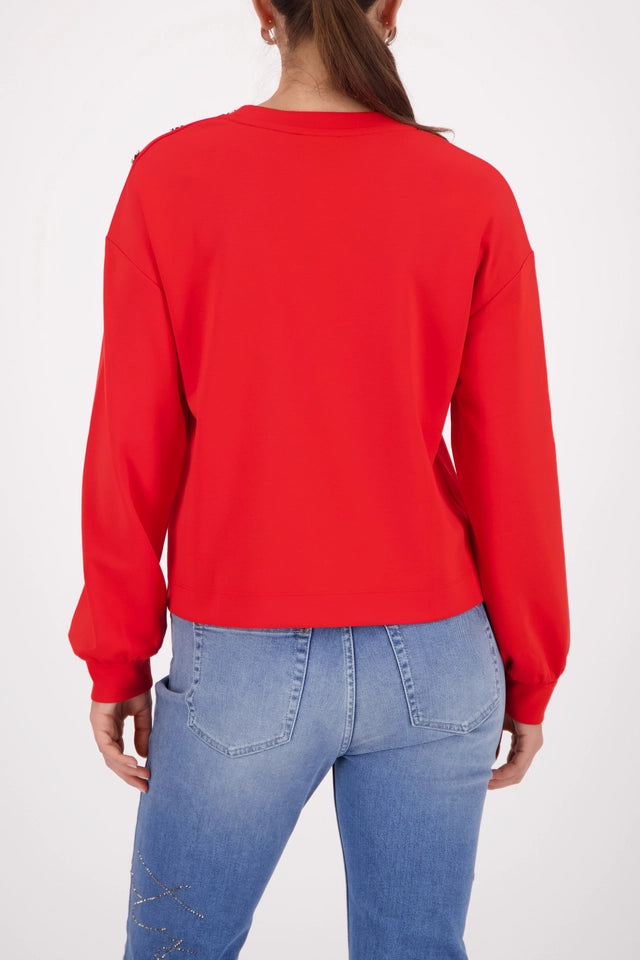 Chilli Pepper Sweatshirt With Embossed Lettering