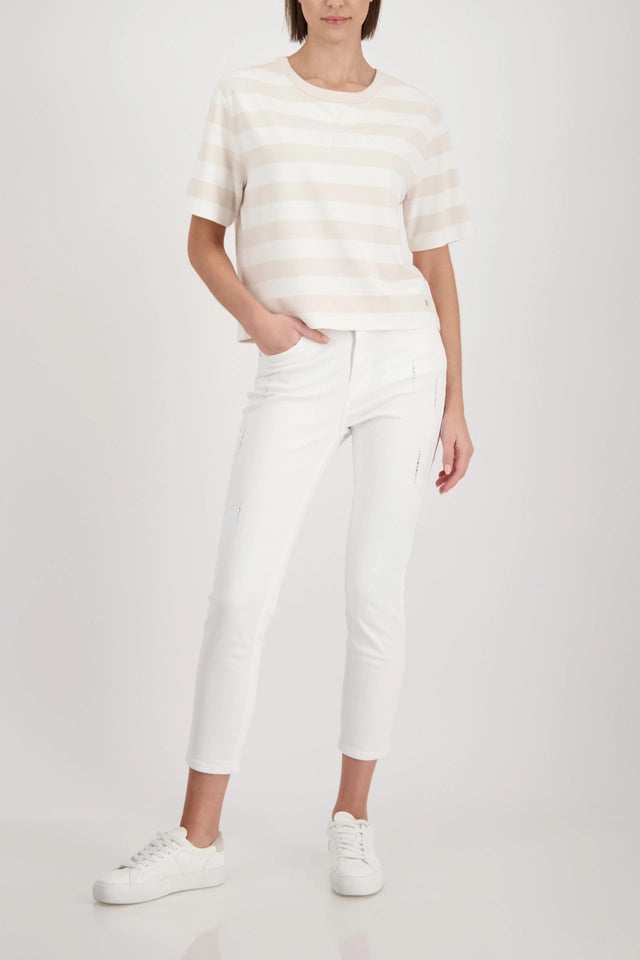 Jeans White With Rhinestones